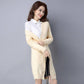 Spring and Autumn Loose Knitted Sweater Cardigan Mid-length Loose Top Pure Color Simple Women's Jacket