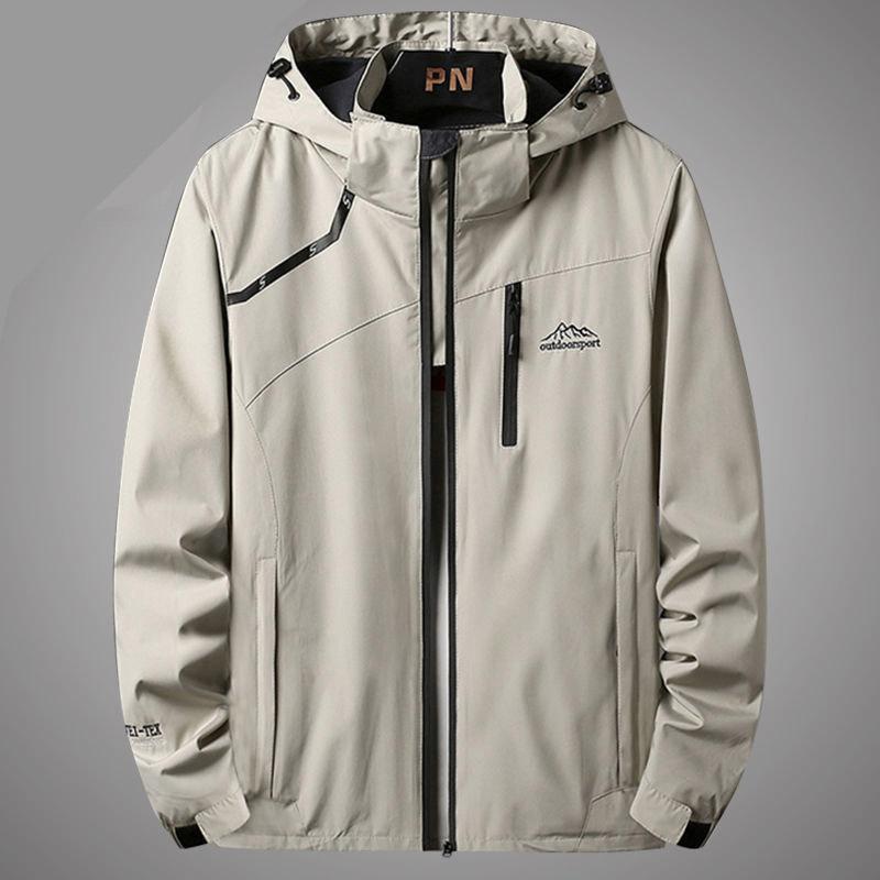 Autumn Jacket Men's XL Sports Windbreaker Korean Mountaineering Suit Mid-length Jacket Fashion Casual Jacket