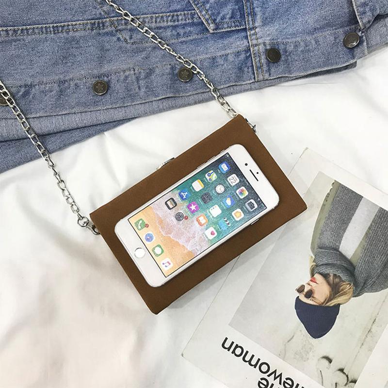 Women Box Bag Handbags Metal Chain Frosted Letters Clutch Purse Shoulder Crossbody Bags Clasp Closure