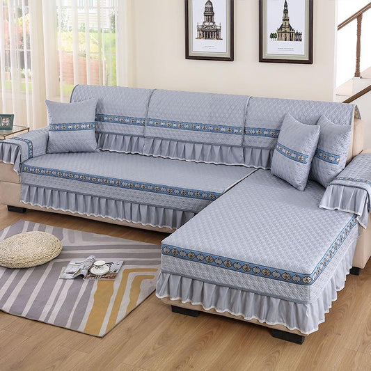 Anti-dirty Non-slip Sofa Cover Mat Cushion All-inclusive Multi-size Sofa Towel for Sectional Sofa