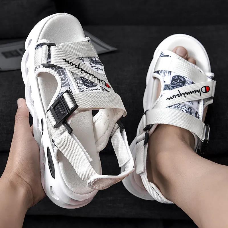 Sandals Men's Summer Men's Beach Shoes Breathable Non-slip Wear-resistant Soft Bottom Men's Dual-use Sandals and Slippers