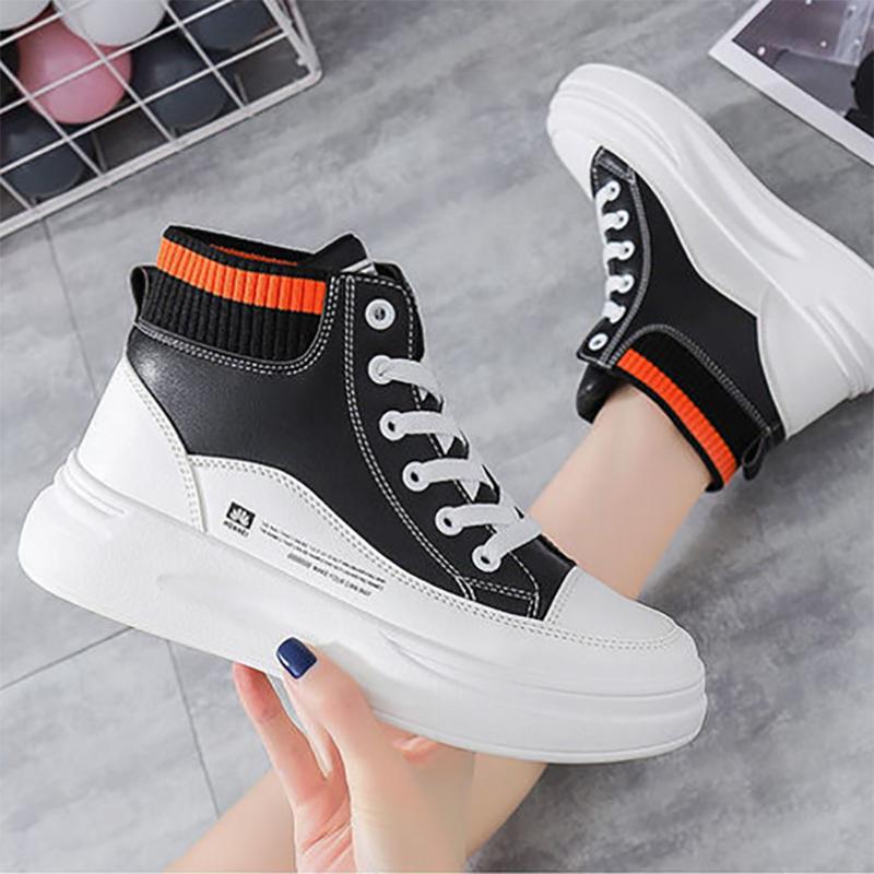 Fashion Non-slip High-top Shoes Outdoor All-match Spring and Summer Shoes Ladies Trendy Casual Work Shoes