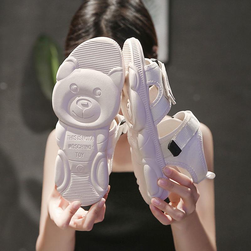 Sports Sandals Women's Summer Fashion Wear Student Korean Version  The Thick-soled Sponge Cake Bear Daddy Shoes