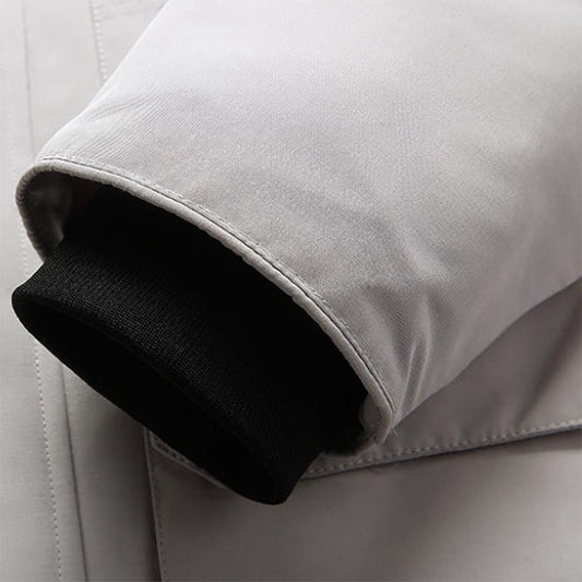 Autumn and Winter Men's Short Down Jacket Trend Thickening Outdoor Youth Big Fur Collar Jackets