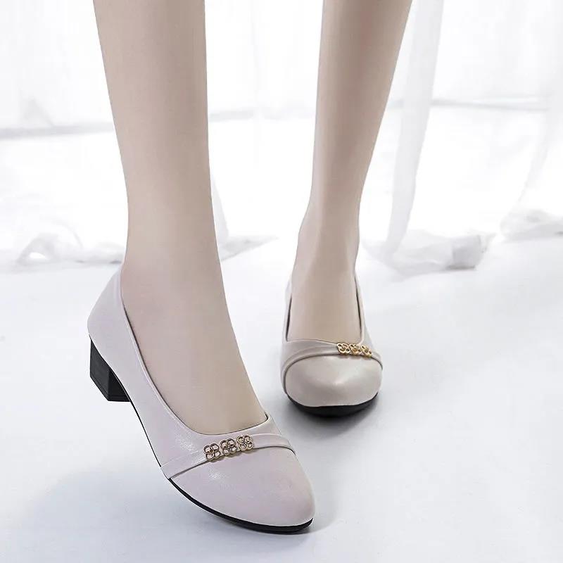 Ladies Moccasins Casual Shoes Flats Slip-On Comfort Flats Loafers Belt Buckle Decorations