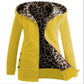 Hooded Thick Leopard Print Sweater Plus Velvet Plus Size Coat Women's Clothing