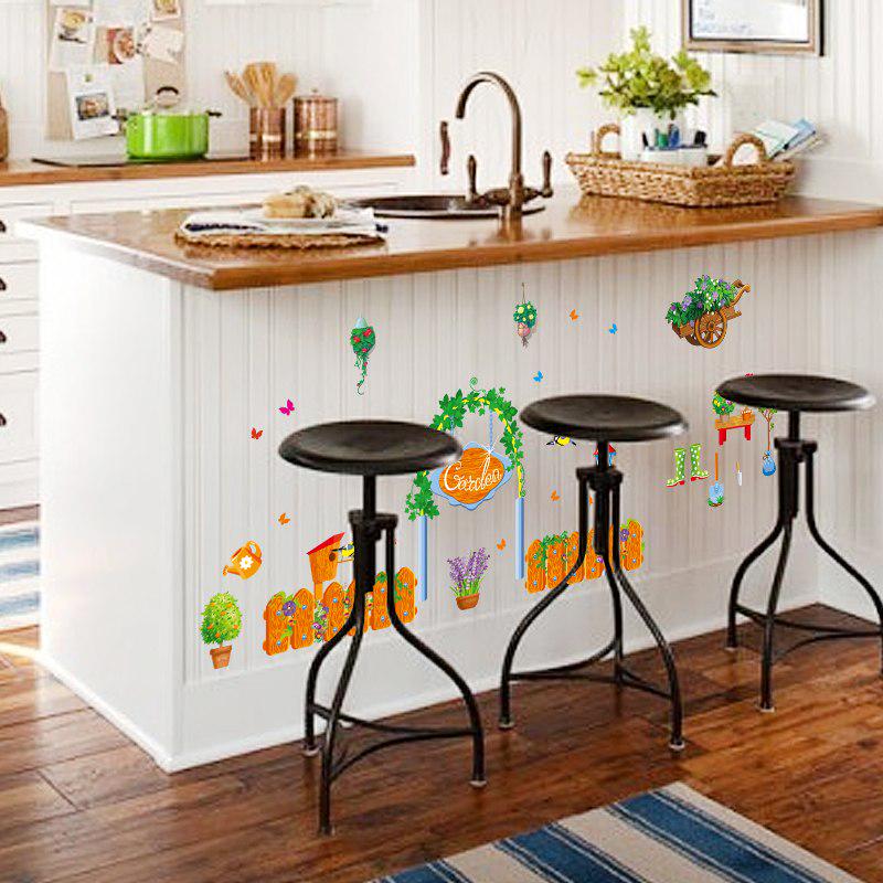 [sticker ]Green Plant Garden Wall Stickers Home Decor Living Room Bedroom Kitchen Window Art Decals