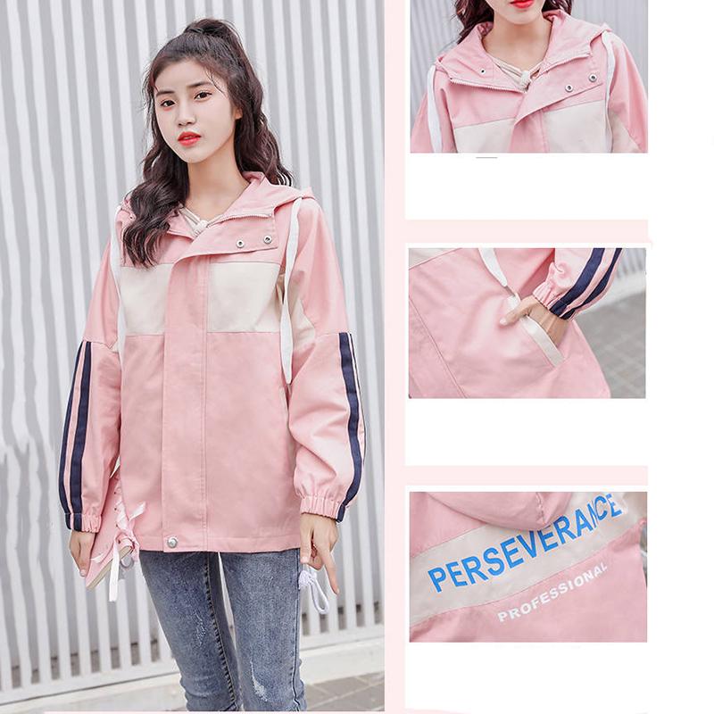 Jackets Coats Autumn Fashion Hooded Windbreaker Jacket Pockets Casual Long Sleeves Coats Outwear