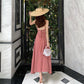 Hong Kong Style Female Summer Cold Wind Retro Temperament  Dress