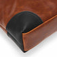 Business Briefcase Men Brown PU Leather Wild Zipper Waterproof Handbag Shoulder Bags Computer Bag