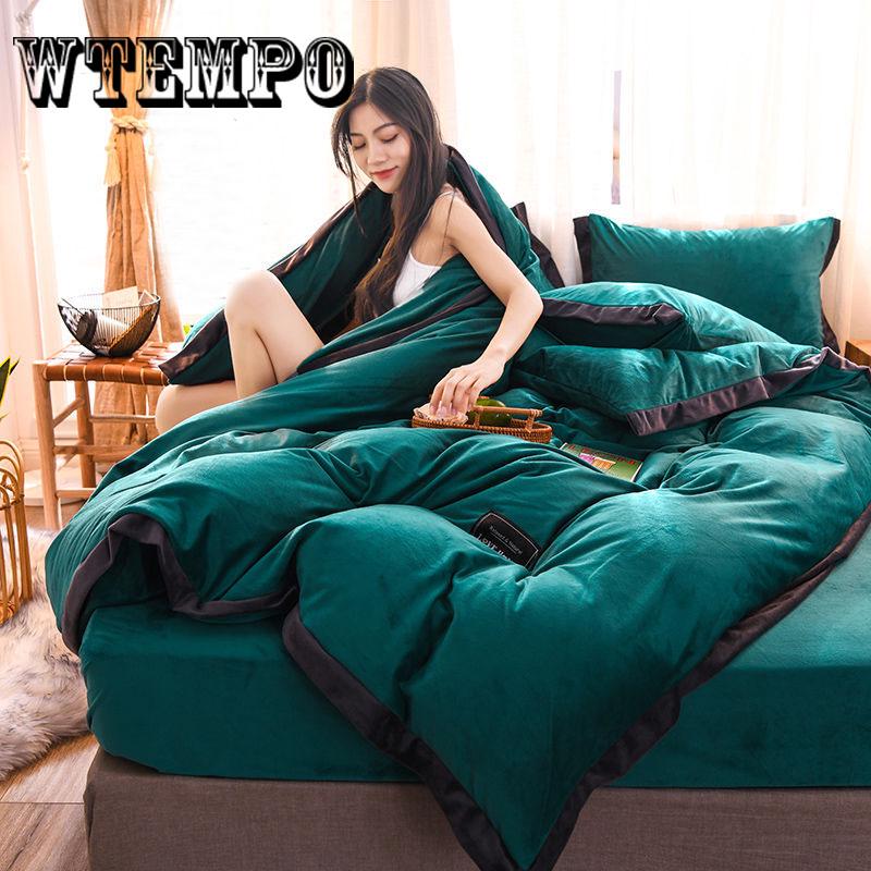 4pcs Home Bedding Sets Bed Linen Duvet Cover Flat Sheet Bedding Set Winter King Queen,bed Set 2019
