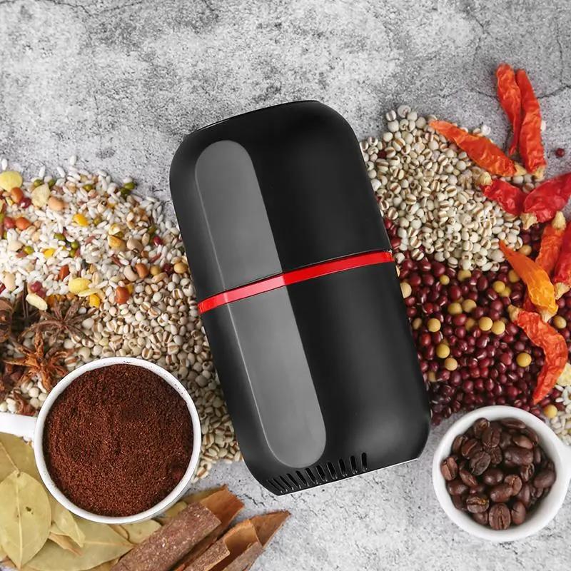 Black / White Coffee Beans Grinding Machine Mills Home Small Crush Grinder Multi-function Electric Coffee