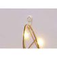 5 Shape Storage Rack Home Punch-free Storage Rack Metal Solid Wood Waterproof Display Stand with Light Strip