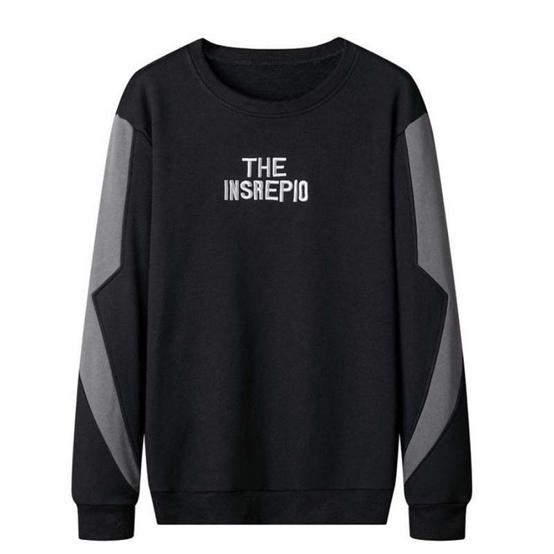 Spring and Autumn Men's New Embroidery Sweater Loose and Versatile Long-sleeved Round Neck Pullover Men's Top