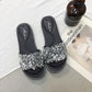 Summer Women Crystal Slippers Glitter Flat Soft Bling Female Candy Color Flip Flops Indoor Ladies Slides Beach Shoes
