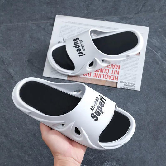 Men's Summer Slippers Outside Wear Bathroom Non-slip Thick Bottom Wear-resistant Slippers