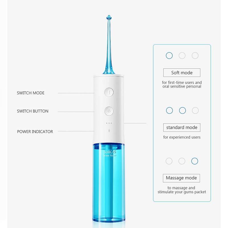 Portable Dental Flusher W3 Electric Smart Water Floss Dental Calculus Cleaning Tartar Scaler