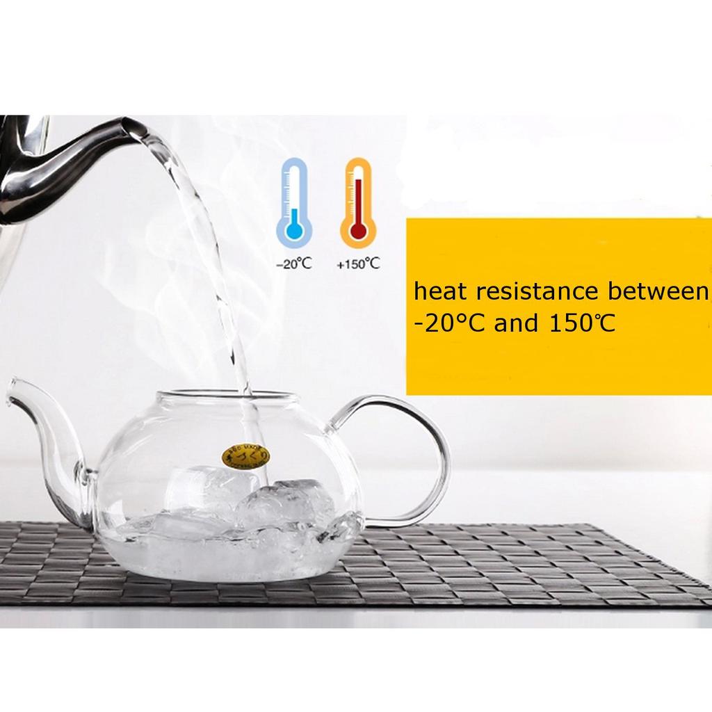 Heat-resistant High-temperature Filter Glass Teapot Household Flower Teapot Single Pot Small Tea Kettle Tea Set Tea Maker Thickening
