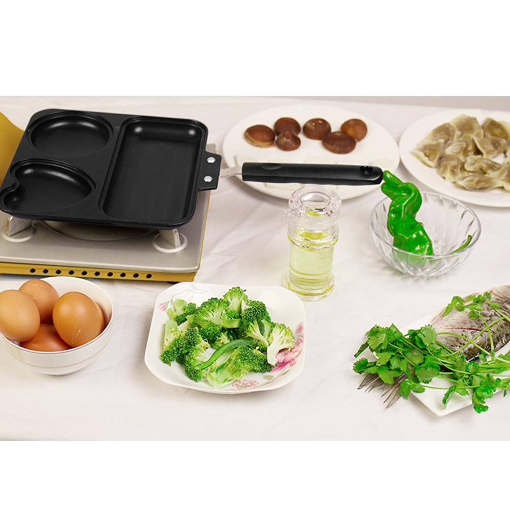 House 3-in-1 Breakfast Pan Non Stick Steak Frying Pan Cookware Aluminum Alloy Household Grill Plate Cooking Baking Mold
