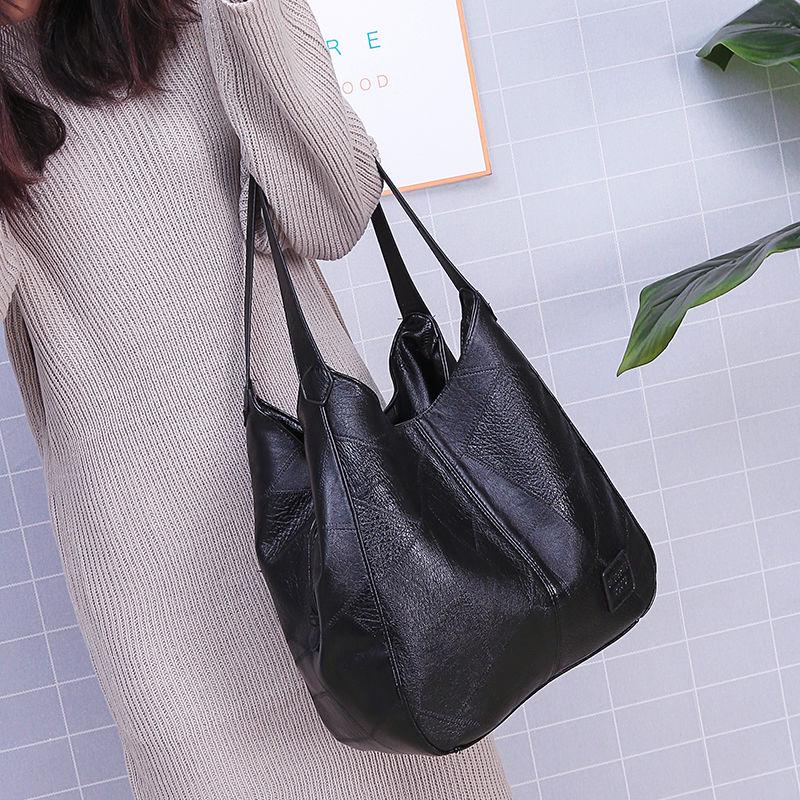 Retro Wild Tote Bag Literary Simple One-shoulder Handbag Multi-compartment Casual Light Ladies Messenger Bag