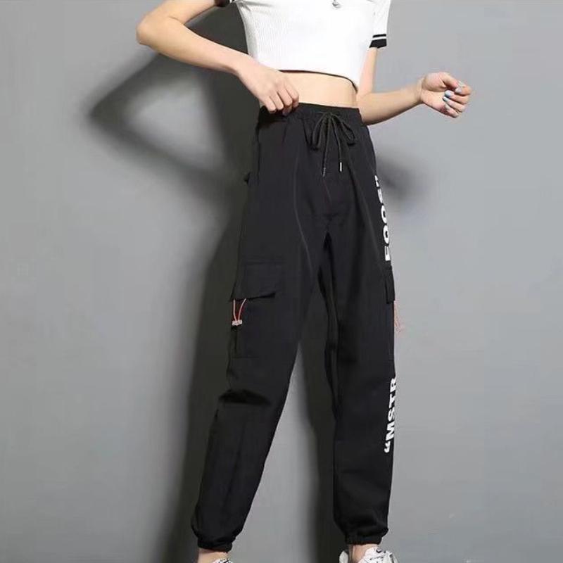 Summer Thin Plus Size Tooling Pants for Female Students Korean Version of Loose Wild Trend Casual Sports Harem Pants