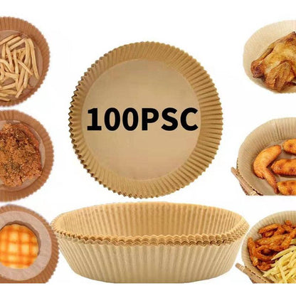 50PCS Air Fryer Liners,Air Fryer Disposable Paper Liner, Non-stick Disposable Baking Paper for Air Fryer Oil-proof
