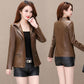 Women's Sheepskin Leather Jacket Autumn and Winter Short  Leather Jacket Slim Large Size Motorcycle Motorcycle Jacket   Sheepskin Coats