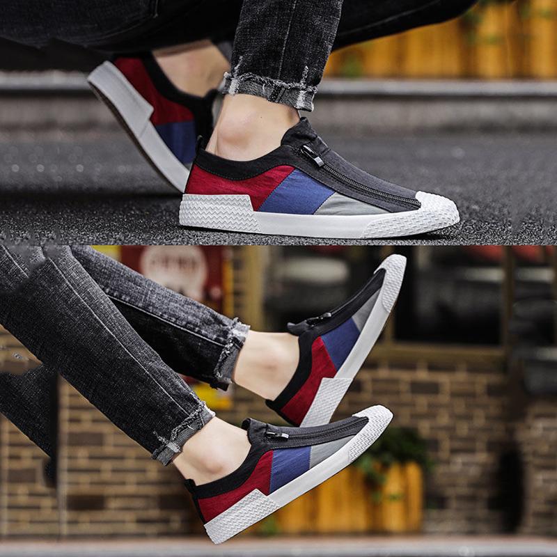 Men's Slip-on Lazy Sneakers Trendy All-match Old Beijing Cloth Shoes Summer Casual Canvas Shoes