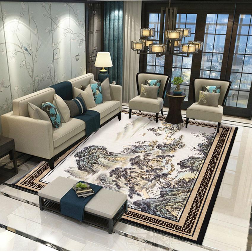 Living Room Bedroom Chinese Style Thickened Carpet Simple Sofa Coffee Table Blanket Zen Mat