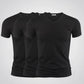 3pcs Modal T-shirt Slim Shirt Solid Color Casual Thin Tees V-Neck Short Sleeve Ice Silk Cool Pullover Men Clothing Summer