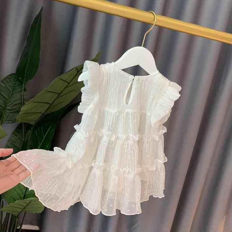 Summer Girls Princess Dress Elegant Baby Girl Dress Cake Skirt Vest Skirt Kids Girls Birthday Party Dress Toddlers Clothes