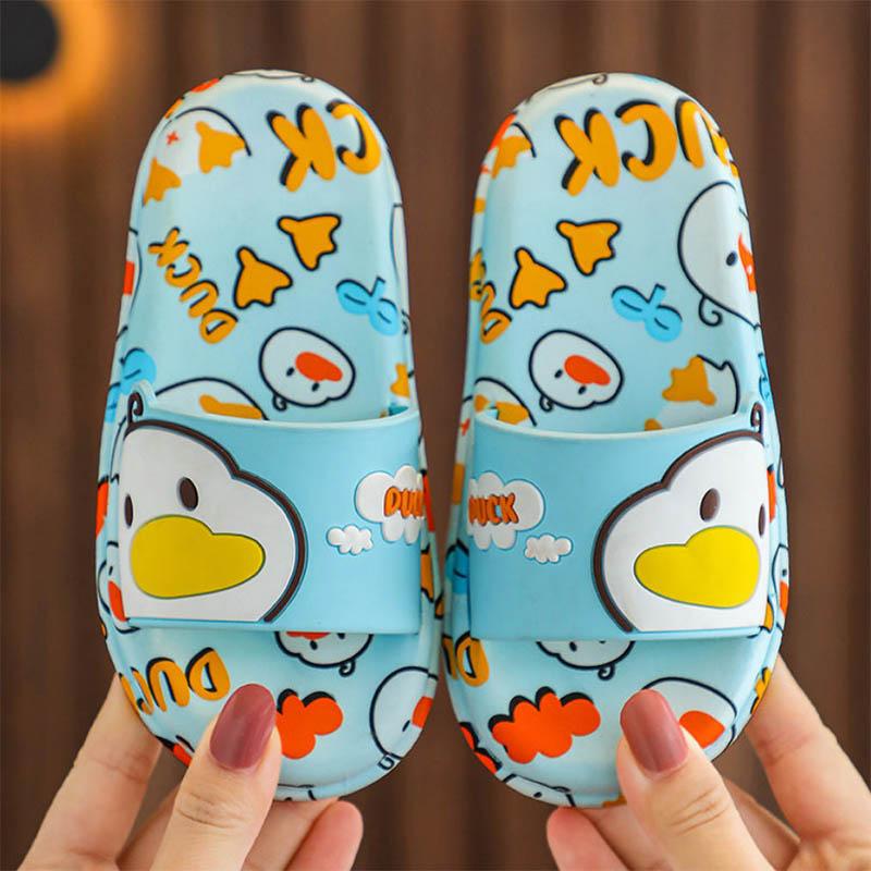 Thick Bottom Summer Children's Sandals and Slippers Cartoon Non-slip Soft Bottom Wear-resistant Baby Bath Slippers