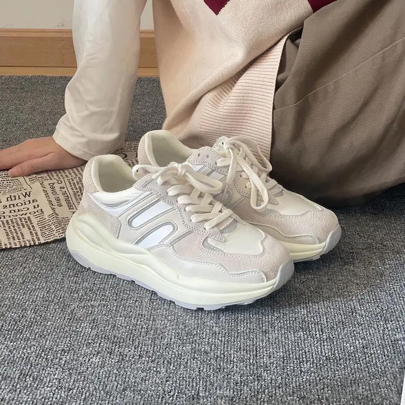 Yogurt Universe Forrest Gump Sneakers Women's Autumn and Winter Retro Niche Thick-soled Increase Casual Sports Daddy Shoes