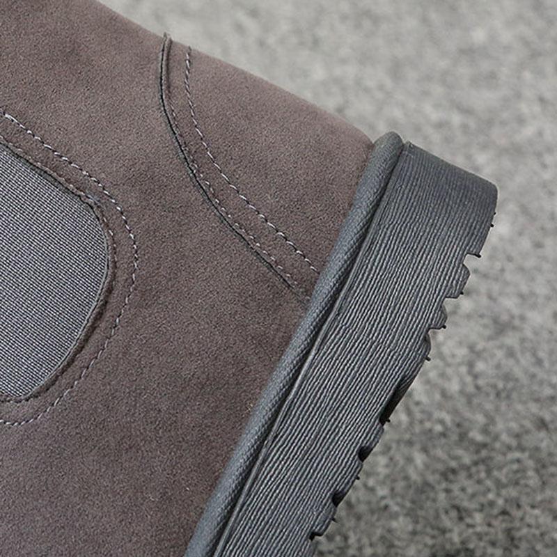 Autumn and Winter Women's Shoes Frosted Retro Round Toe Flat Ankle Boots Martin Boots Elastic Muzzle Feet Lazy Boots