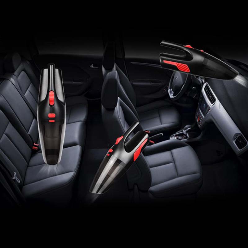 12V 120W Portable Handheld Car Dry Wet Dual-use Vacuum Cleaner with Washable HEPA Filter LED Light