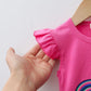 Girls' Suit Summer 1-2-3-4 Years Old Baby Baby Two-piece Short Sleeve Cute