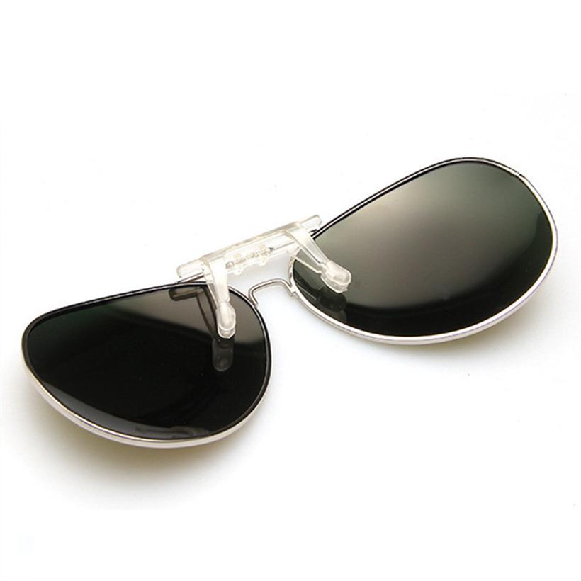 Polarized Clip on Sunglasses Men Women Pilot Sun Glasses Clip Myopia Night Driving Male Eyeglasses B