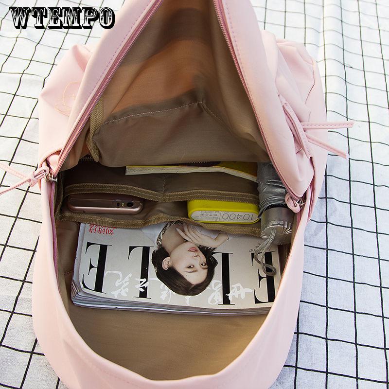 Backpack Fashion Women Oxford Fabric Cute Solid Color Backpack Girls School Bag