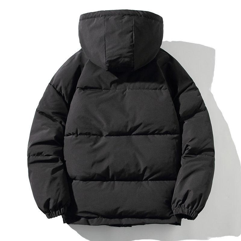 Winter Cotton Clothing Men's Hooded Solid Color Jacket Ins Wind Korean Version of The Trend Loose Casual Cotton Clothing Bread Suit Coat
