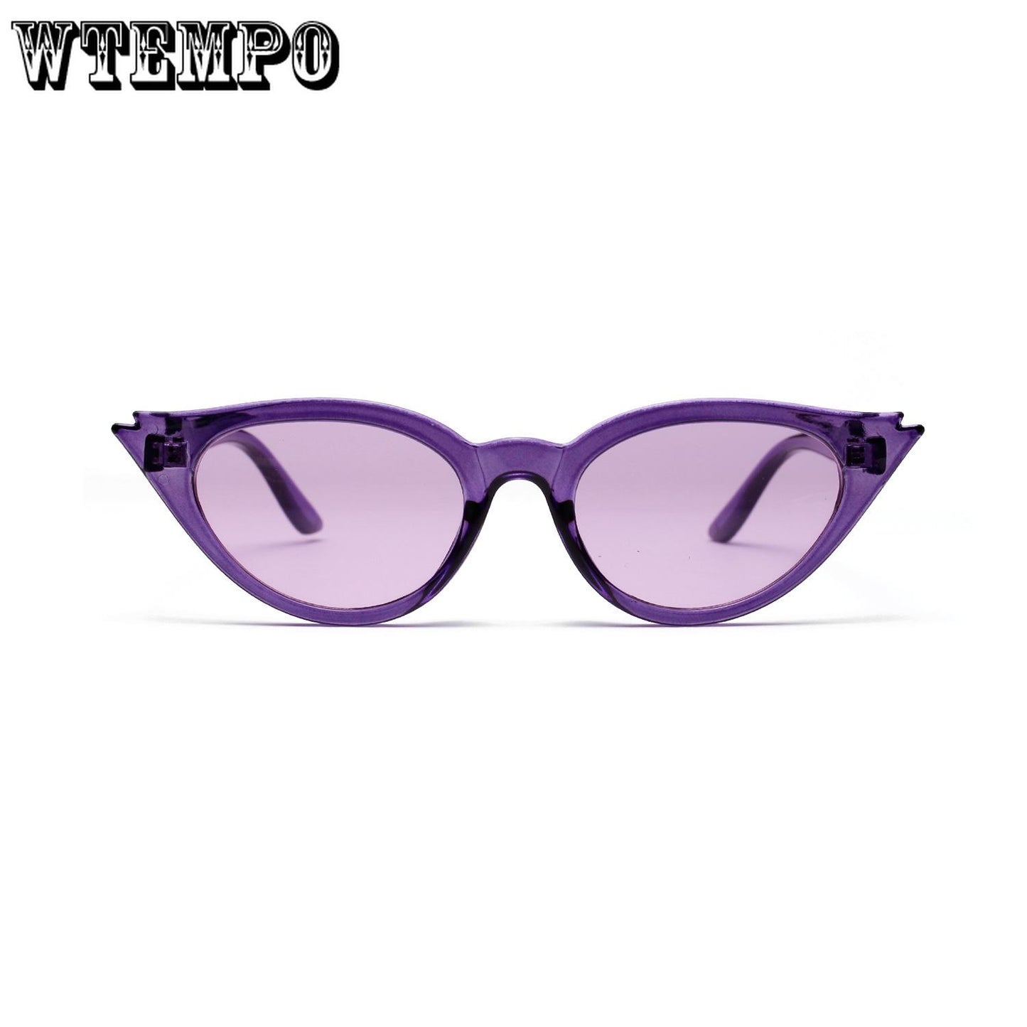 WTEMPO Cat ear glasses sunglasses ladies small box retro popular glasses