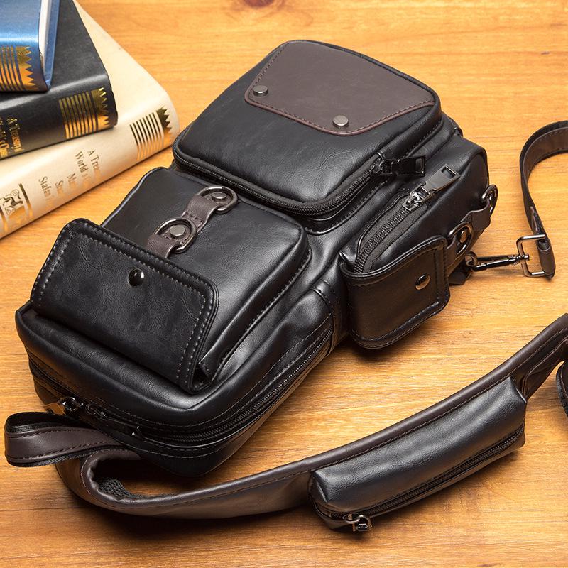 Chest Bag Men's Large-capacity Multi-layer Pocket Outdoor Riding Sports Shoulder Messenger Bag