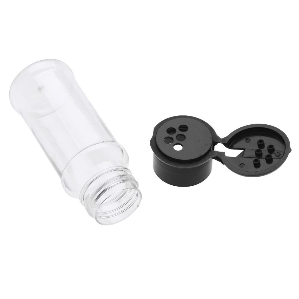 10Pcs Spice Jar Plastic Salt Pepper Seasoning Jar Kitchen Storing Container Barbecue Condiment Bottles Cruet with Sifter Lid