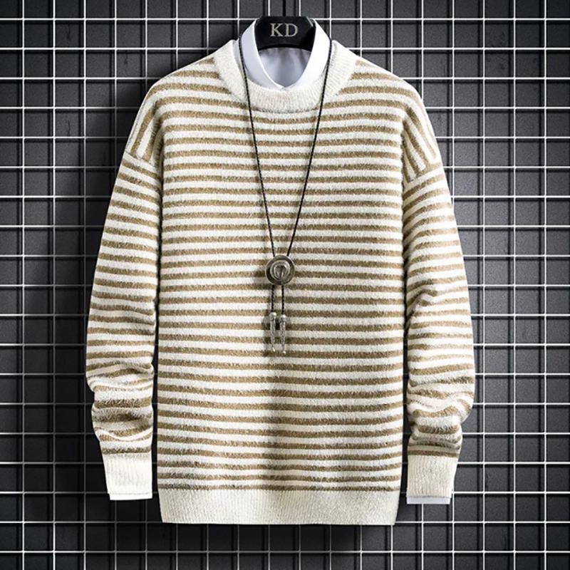 Plus Velvet Turtleneck Sweatshirts Men Fashion Plus Fat Loose Knit Warm Sweater Trendy Mens Sweaters