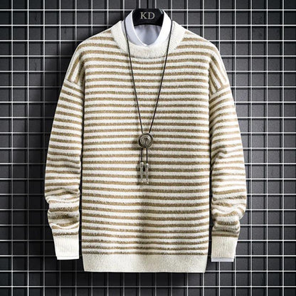 Plus Velvet Turtleneck Sweatshirts Men Fashion Plus Fat Loose Knit Warm Sweater Trendy Mens Sweaters