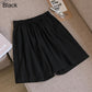 Summer Thin Section Breathable Cotton and Linen Shorts Women's Large Size Home Linen Five Points Loose Wide-leg Pants