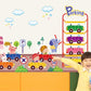 Cartoon Car Decorative Removable Wall Sticker Happy Kindergarten Life Good Friend Children Wallpaper