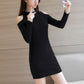 Mid-length Off-shoulder Bottoming Sweater Sexy Casual Top Slim Fit Hip Dress