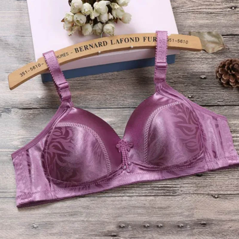 Women's Large Size Thin Cotton Breathable No Steel Ring Bra Large Size Gathering Breathable Sexy Comfortable Bra