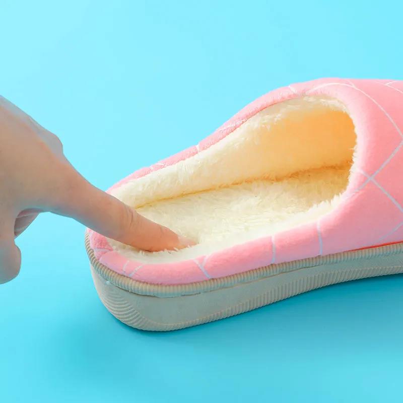Winter Warmth Couple Plush Household Non-slip Platform Confinement Shoes