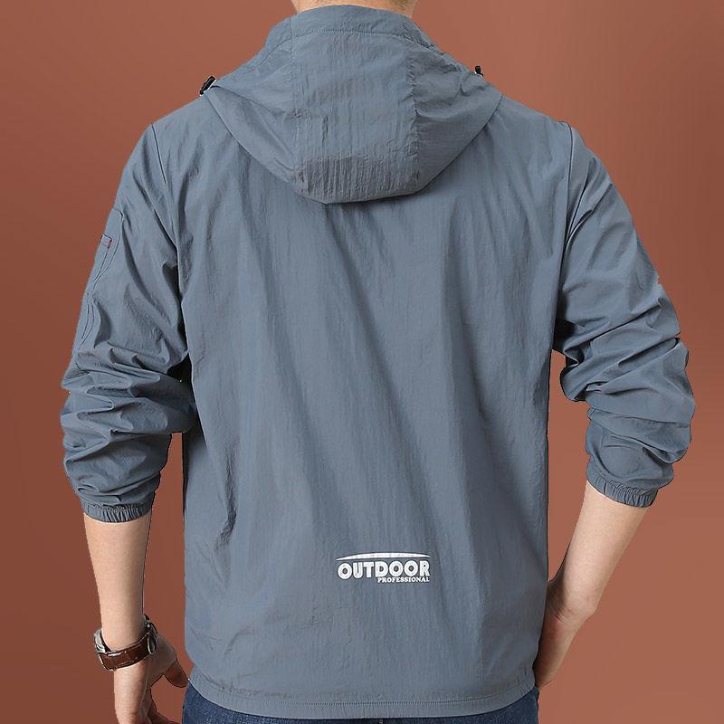 Summer Men's Ultra-thin Jacket Casual Large Size Outdoor Fishing Breathable Skin Clothing Sports coat